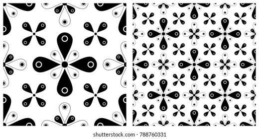 Seamless pattern in flat design of fireworks or vintage background.