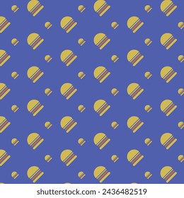 Seamless pattern flat design hamburger. vector 