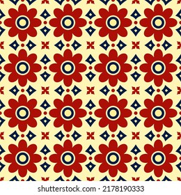 Seamless pattern with flat design on vintage color. Suitable for print, page fill, wallpaper, decoration, background.