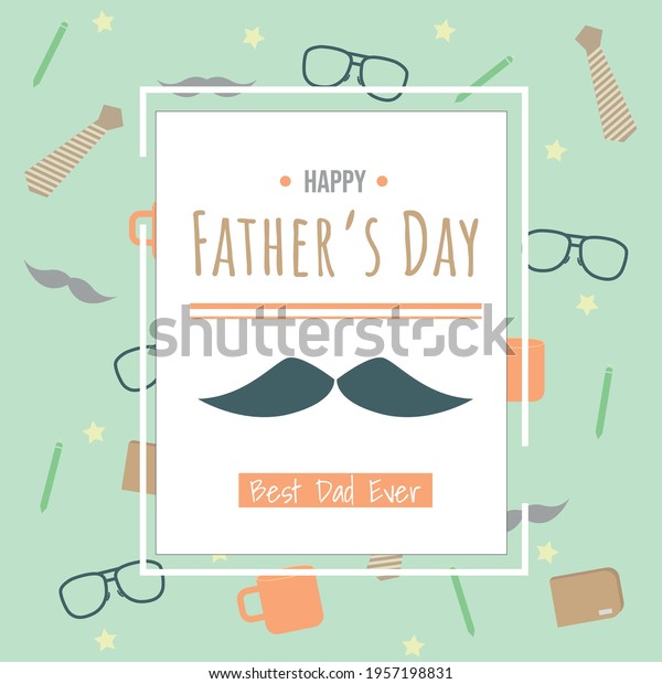 Seamless Pattern Flat Fathers Day Background Stock Vector (Royalty Free ...