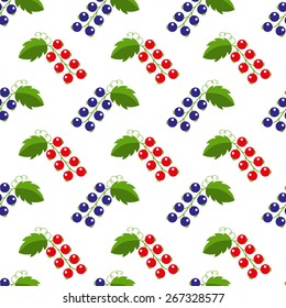 Seamless pattern with flat fruit icons