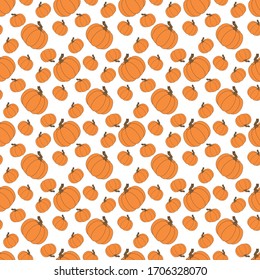 seamless pattern of flat pumpkin. pumpkin shape for thanks giving. icon for cover, t-shirt print, icon, fabric, label, banner, print