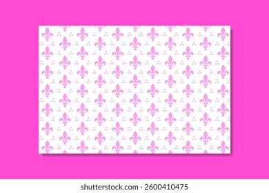 seamless pattern Fleur De Lis pink color for interior design