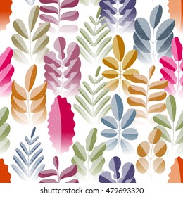 Seamless pattern. Flora. Vector leaf. Nature grass pattern. Book cover. Shop of plants. Greenhouse. Garden.