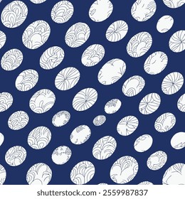 seamless pattern with flora white