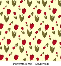 Seamless pattern with a floral pattern.
