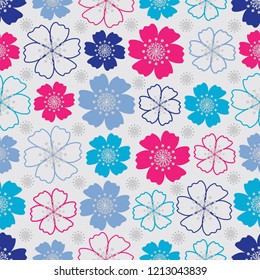 Seamless pattern with a floral pattern.
