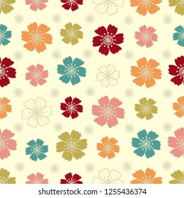 Seamless pattern with a floral pattern.
