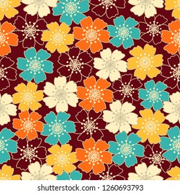 Seamless pattern with a floral pattern.
