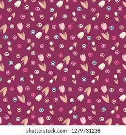 Seamless pattern with a floral pattern.
