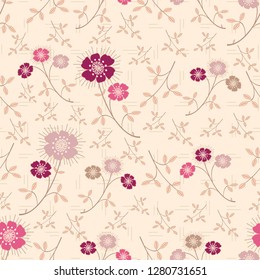 Seamless pattern with a floral pattern.
