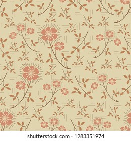 Seamless pattern with a floral pattern.
