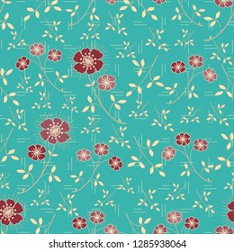 Seamless pattern with a floral pattern.

