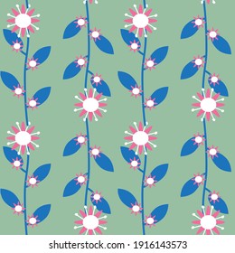 Seamless pattern. Floral abstract background. Decor for textiles, wallpaper, fabric and clothing. Vector illustration.