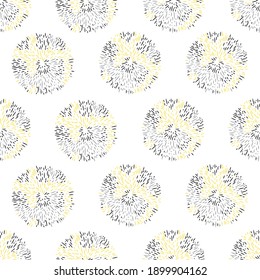 Patrón sin brillo con circular floral abstracta. Impresión en tela, ropa de cama para bebés, almohadas, textiles, papel de envoltura. Ilustración vectorial.