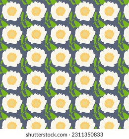 seamless pattern floral abstract on dark background vector