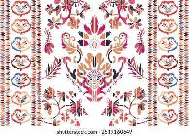 Abstracto floral del patrón inconsútil. Fondo botánico de la naturaleza de la vendimia. Imprimir textil de la moda. "Este contenido fue creado utilizando herramientas y software de dibujo de Vector, no generado por la IA"