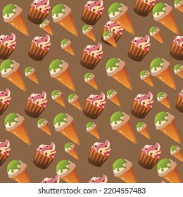 	
Seamless pattern floral background design.