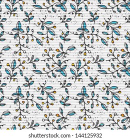 Seamless pattern -  floral background.The illustration contains transparency and effects. EPS10