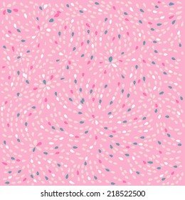 Seamless pattern. Floral background in rose color for postcards, fabric, posters. Vintage style.