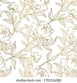 Seamless pattern with floral background. Floral vintage wallpaper.