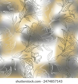 Seamless pattern with floral background. Floral vintage wallpaper