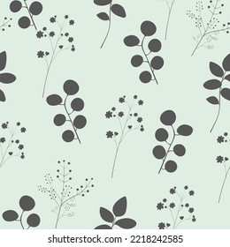 Seamless pattern of floral concept with vintage style.