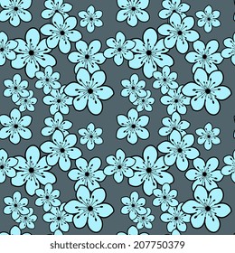 Seamless pattern with floral decor