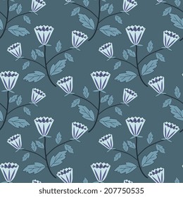 Seamless pattern with floral decor