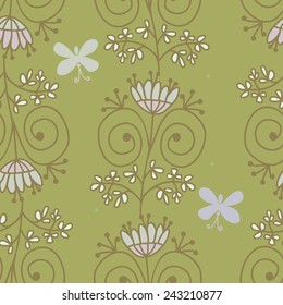 seamless pattern with floral design 