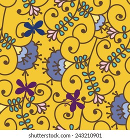 seamless pattern with floral design 
