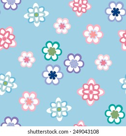 Seamless pattern with floral design.