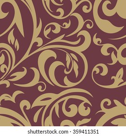 Seamless pattern with floral design.