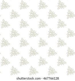 Seamless Pattern. Floral Design Pattern with leaves.