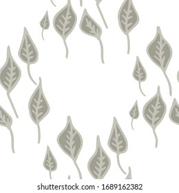  Patrón sin inconvenientes. Diseño Floral. Las hojas de otoño sin costura de época se desprenden de la ilustración de Marker pintura. Patrón de estilo de vida saludable. Los niños dibujan la licencia. formas simples pintadas con marcadores