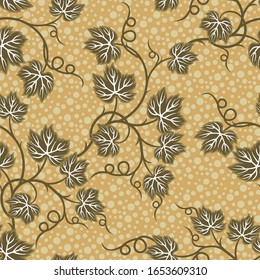 Seamless pattern or floral design in yellow background