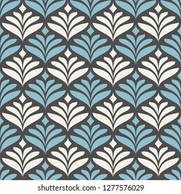 Seamless pattern with floral elements.