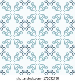 Seamless pattern with floral elements.