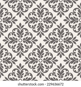Seamless pattern with floral elements.
