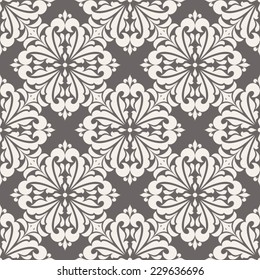 Seamless pattern with floral elements.