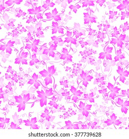 seamless pattern of floral elements
