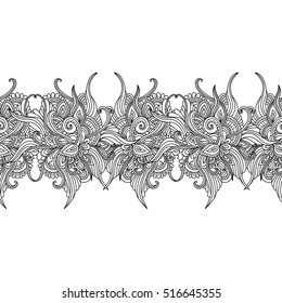 Seamless pattern with  floral  elements