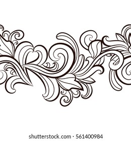 Seamless pattern with  floral  elements
