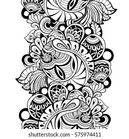 Seamless pattern with  floral  elements
