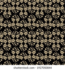 A seamless pattern with floral elements for apparel, stationery, textiles, fabric, wrapping paper. Vector flat  illustration.