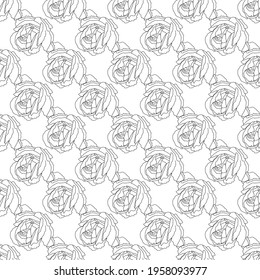 Seamless pattern with floral elements. Floral background in minimalists style. 