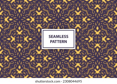 Nahtloses Muster mit floralen Elementen. bunter, abstraktes Vektordesign. Dekoratives Gitter im arabischen Stil. Hintergrund für Textilien, Gewebe und Umhüllung.