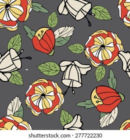 seamless pattern  with floral elements . greeting , invitation to the wedding. birthday. Vintage vector background 9