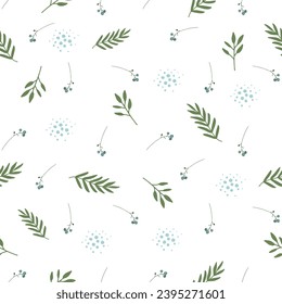 Seamless pattern with floral elements. Illustration for textiles, printing, wrappers