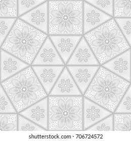 Seamless pattern with floral elements. Pastel colors.
